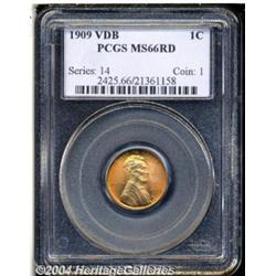 1909 VDB 1C MS66 Red PCGS. Sharply struck with