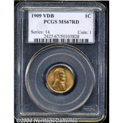 1909 VDB 1C MS67 Red PCGS. Well struck with