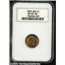 1909 VDB 1C MS67 Red PCGS. Impeccably