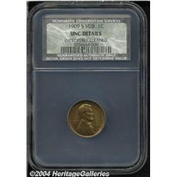 1909-S VDB 1C Unc Details, Improperly Cleaned,