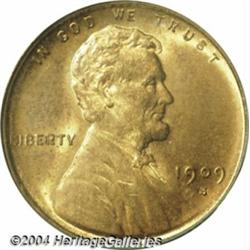 1909-S VDB 1C MS64 Red PCGS. A frosty