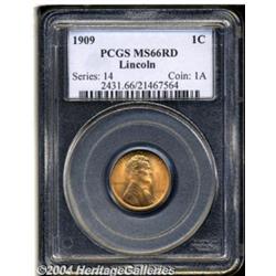 1909 1C MS66 Red PCGS. Fully struck with