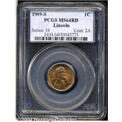 1909-S 1C MS64 Red PCGS. Well struck, save for