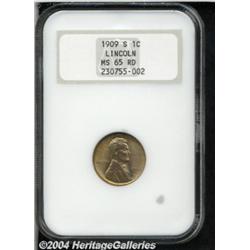 1909-S 1C MS65 Red NGC. A highly lustrous