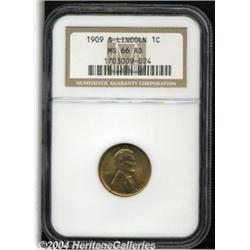 1909-S 1C MS66 Red NGC. Well struck with full,