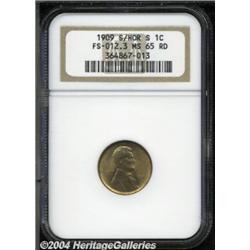 1909-S 1C S Over Horizontal S MS65 Red NGC.