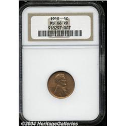 1910 1C MS66 Red NGC. Lustrous orange-copper