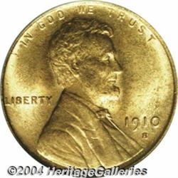 1910-S 1C MS65 Red PCGS. Early Lincoln cents