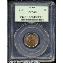 1911 1C MS65 Red PCGS. Typically bold with a