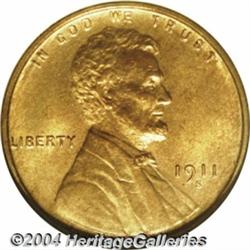 1911-S 1C MS66 Red and Brown NGC. The mostly