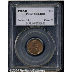 1912-D 1C MS64 Red PCGS. Well struck with
