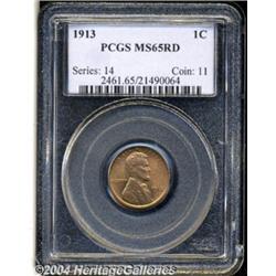 1913 1C MS65 Red PCGS. Blazing luster beams