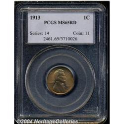 1913 1C MS65 Red PCGS. Boldly struck from