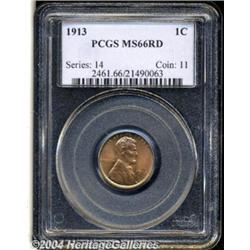 1913 1C MS66 Red PCGS. The devices are