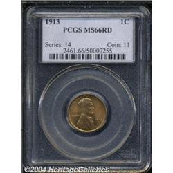 1913 1C MS66 Red PCGS. Blazing red luster over