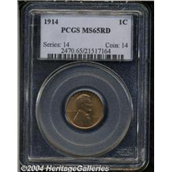 1914 1C MS65 Red PCGS. A fiery red-orange Gem