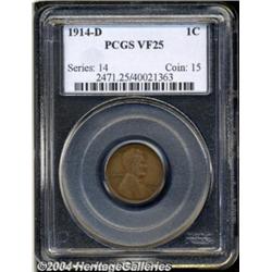 1914-D 1C VF25 PCGS. An attractive