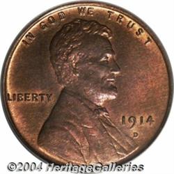 1914-D 1C MS64 Red and Brown PCGS. Always of