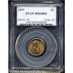 1917 1C MS65 Red PCGS. Fully struck with