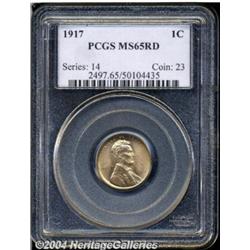 1917 1C MS65 Red PCGS. Well struck and highly