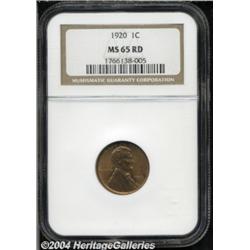 1920 1C MS65 Red NGC. Well struck and fully