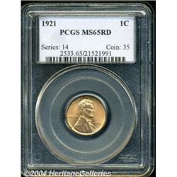1921 1C MS65 Red PCGS. A lustrous and
