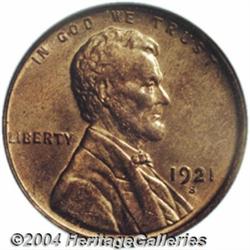 1921-S 1C MS65 Red PCGS. Long considered as a