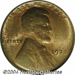 1922 No D 1C Weak Reverse MS62 Red and Brown