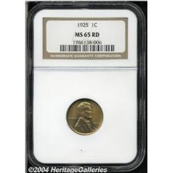1925 1C MS65 Red NGC. Sharply struck, with