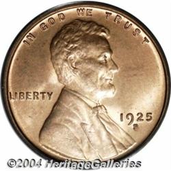 1925-S 1C MS65 Red PCGS. A bold striking for