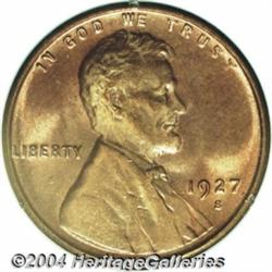 1927-S 1C MS65 Red PCGS. Close examination