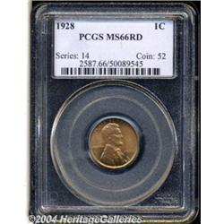 1928 1C MS66 Red PCGS. This coin has superb