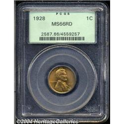1928 1C MS66 Red PCGS. Delicate orange accents