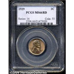 1929 1C MS66 Red PCGS. Bright, frosty surfaces
