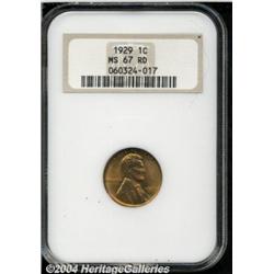 1929 1C MS67 Red NGC. Fully struck with