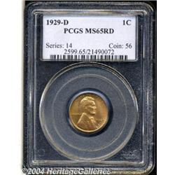 1929-D 1C MS65 Red PCGS. Copper-orange