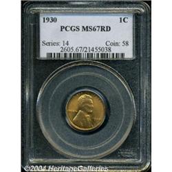 1930 1C MS67 Red PCGS. A blazing Gem with