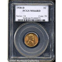 1930-D 1C MS66 Red PCGS. Satiny luster bursts
