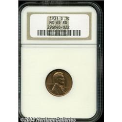 1931-S 1C MS65 Red NGC. Orange-red in color