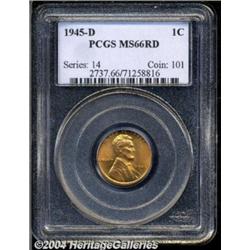 1945-D 1C MS66 Red PCGS. A gorgeous,