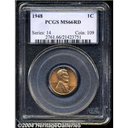 1948 1C MS66 Red PCGS. A lustrous orange-gold