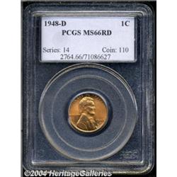 1948-D 1C MS66 Red PCGS. Subtle traces of rose
