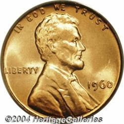 1960 1C Small Date MS67 Red PCGS. A radiant