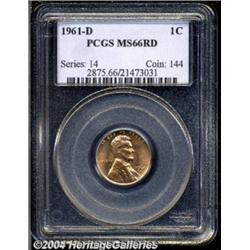 1961-D 1C MS66 Red PCGS. This modern Lincoln