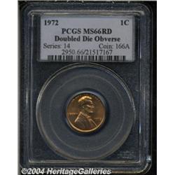 1972/72 1C Doubled Die MS66 Red PCGS. This