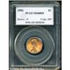 Image 1 : 1992 1C MS68 Red PCGS. Brilliant orange,