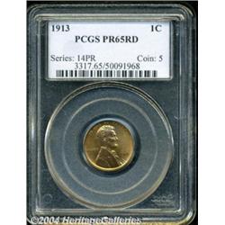 1913 1C PR65 Red PCGS. A red-copper example