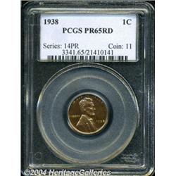 1938 1C PR65 Red PCGS. Both sides reveal fully