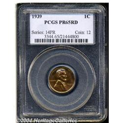 1939 1C PR65 Red PCGS. Flashy red and deeply