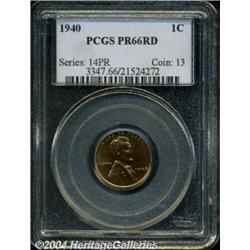 1940 1C PR66 Red PCGS. Fully struck and